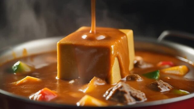 Savoring a rich, 360-degree orbit around a cube of vibrant lemon sorbet being drizzled with a sweet, icy sauce.