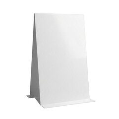 Fototapeta premium A simple white triangular prism standing upright isolated on transparent background
