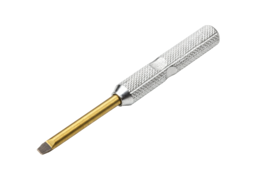 Isolated tool screwdriver with flat tip is designed for tightening and loosening screws