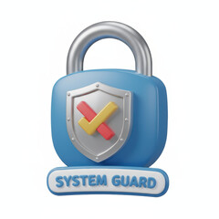 3d icon threat detection shield calm