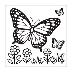 Kid-friendly animals and bold and easy coloring pages. different types of animals with some elements, and black and white coloring pages for kids.