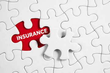 Fototapeta premium Insurance puzzle concept