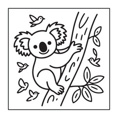 Kid-friendly animals and bold and easy coloring pages. different types of animals with some elements, and black and white coloring pages for kids.