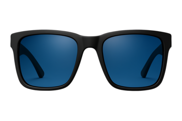 Stylish blue sunglasses isolated on transparent background