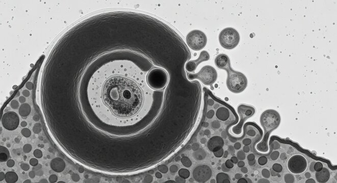 Exosome-like vesicle secretion by malaria-infected erythrocytes TEM