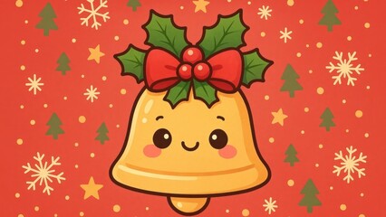 Cute festive bell illustration