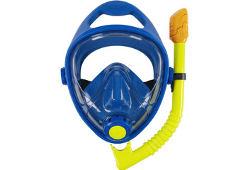 Isolated full face snorkel mask set for underwater exploration and swimming adventures