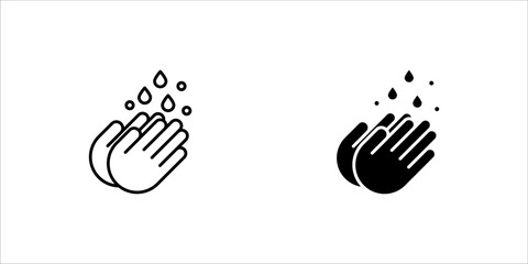 Handwashing icon set of a flat style vector illustration