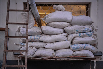 Obraz premium Sviatohirsk Lavra monastery after shelling, Donetsk region, Ukraine, October 2022