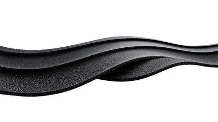 Abstract Wavy Road on Transparent Background