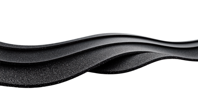 Abstract Wavy Road on Transparent Background