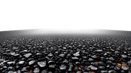 Naklejka premium Asphalt Road with Lava Cracks on Transparent Background