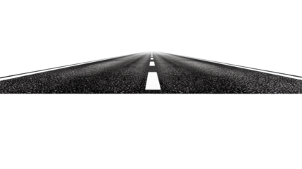 Endless Road on Transparent Background