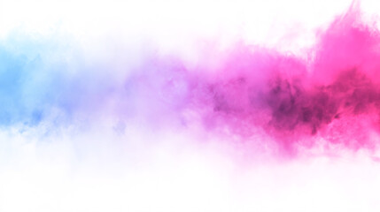Abstract pink to purple gradient vapor isolated on white background