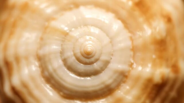 Spiral sea shell, fibonacci macro detail