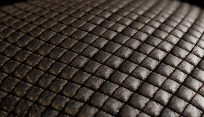 Textured dark surface reveals intricate patterns under soft lighting in an artistic setting