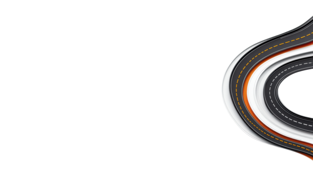 Abstract Wavy Road Path on Transparent Background - Powered by Adobe