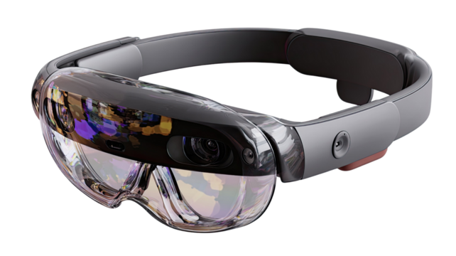 Black sunglasses with modern frame and reflective lenses isolated on white background for fashion and summer style