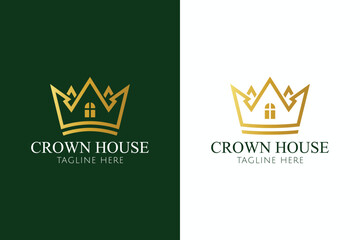 Crown House Property Logo Luxury Elegance Premium Brand Identity Business Company