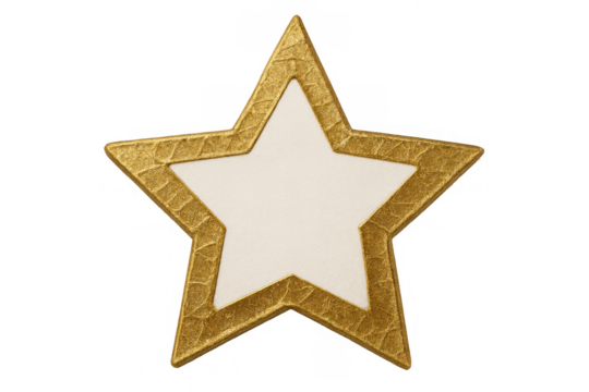 Golden textured star ornament creating a festive atmosphere for christmas, holidays, celebration, and achievement concepts