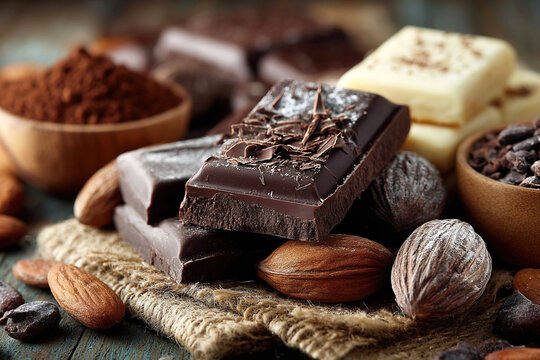 Celebrate World Chocolate Day with delightful chocolate chunks and coffee beans