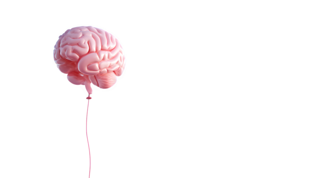 Brain Balloon, isolated on transparent background