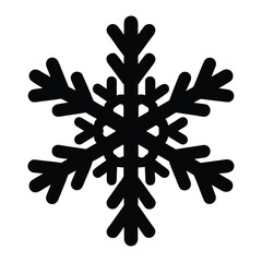 Download high resolution black snowflake vector image for winter holiday season designs and crafts