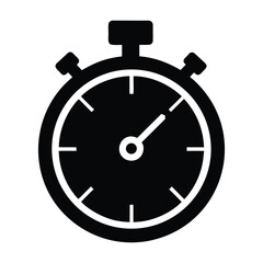 Stopwatch icon vector image for time tracking and management in business and sports design