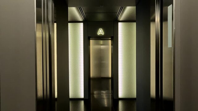 modern elevator in modern building