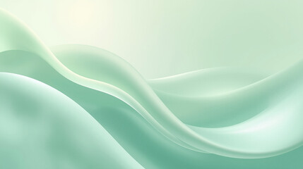 Mint Gradient Flowing Curves – Elegant Smooth Abstract Background