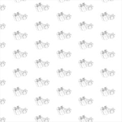 Set of Christmas or holiday gifts wrapped with ribbons background for application on fabric and paper