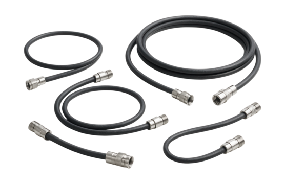 Customizable coaxial cable lengths for neat home setups with minimal excess.