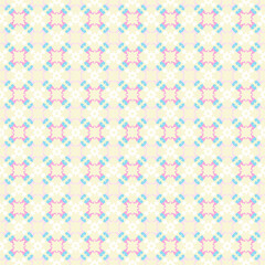 seamless pattern with pink, blue and yellow