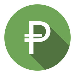 Obraz premium Philippine Peso Currency Symbol Isolated on Green Circle Icon Finance Money Investment Economy Transaction Banking