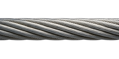 Steel Cable Coil: a close-up image of a steel cable coil displaying its strength and intricate construction. It highlights the potential for tension, stability, and structure in various applications.