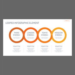 Looped infographic element slide