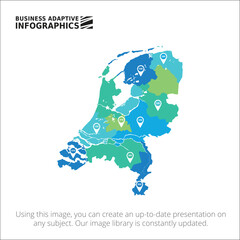 Netherlands map template 1