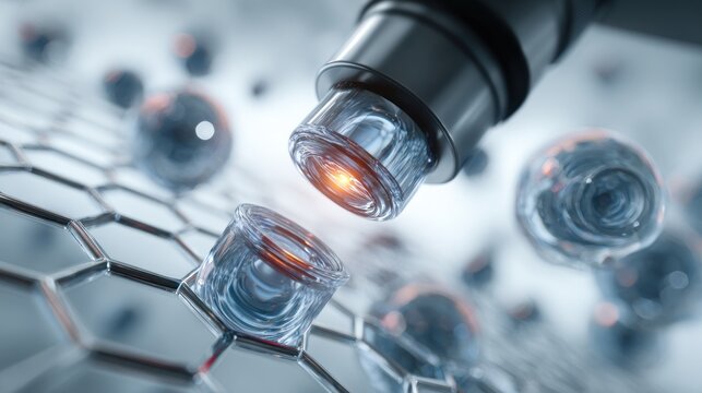 Innovative nanotechnology exploration through a microscopic view of structures - Powered by Adobe