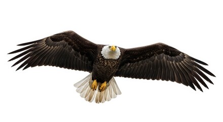 Naklejka premium Bald Eagle Flying Icon isolated on white background