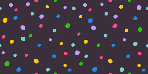 Vector vintage seamless pattern for Christmas with colorful snowflakes. Retro funny pattern for holidays with snow.