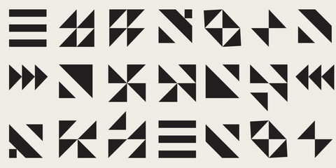 Postmodern abstract geometric graphic elements, Glass effects of refraction and distortion of various shapes, Brutalist vector shapes, Trendy retro design symbols in Y2K aesthetics, stickers