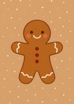 Cute gingerbread man wallpaper
