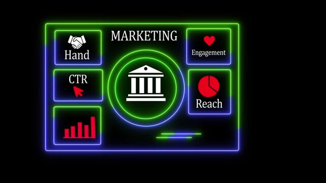 Online Marketing Campaign Dashboard with Target Audience, Leads, CTR, and Engagement DataDashboard with Leads, Engagement,CTR, and Reach Metrics 4k video