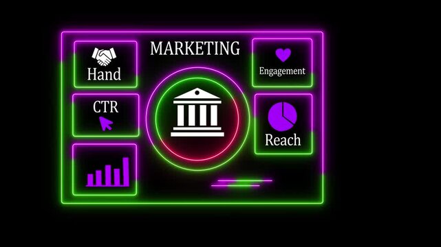 Online Marketing Campaign Dashboard with Target Audience, Leads, CTR, and Engagement DataDashboard with Leads, Engagement,CTR, and Reach Metrics 4k video