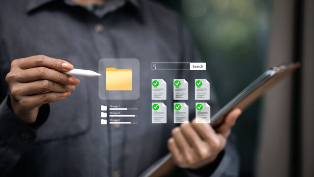 Digital document management system and cloud storage data organization concept