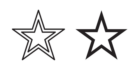 Star Outline Icon. Vector illustration with stroke and fill on a white background.