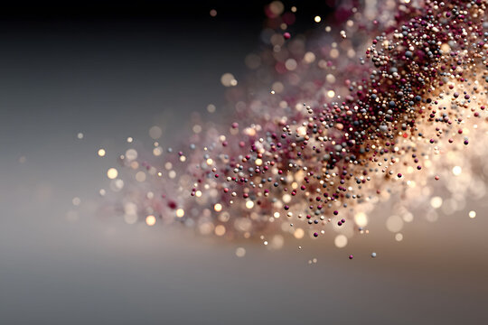 Abstract Particle Burst with Dynamic Spheres and Defocused Light for Modern Design Projects