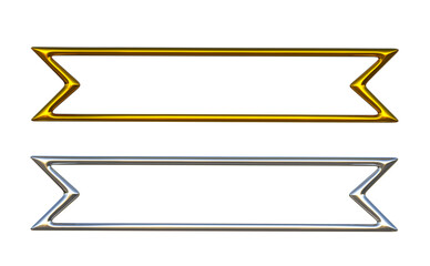 3d shiny golden and silver frames. Luxury elements.