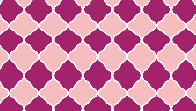 seamless pattern with a moroccaninspired quatrefoil design harmonious blend of pink and magenta hues
