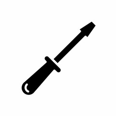 Black screwdriver icon vector illustration. icon vector.